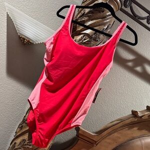 NWT Red and Pink One-Piece Swimsuit